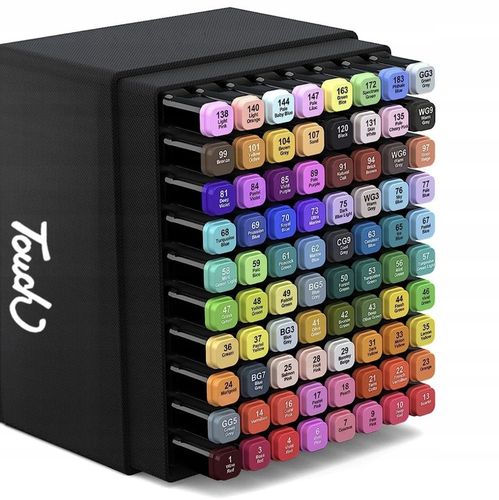 MARKERY ALKOHOLOWE FLAMASTRY MAZAKI PISAKI DWUSTRONNE ZESTAW 80 SZT + TORBA na Arena.pl