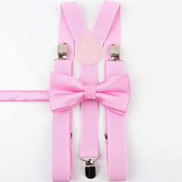 Komplet SZELKI męskie różowe i MUCHA męska różowa