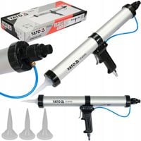 YATO WYCISKACZ PNEUMATYCZNY MAS GĘSTYCH SILIKONU 600ML ALUMINIUM YT-67470