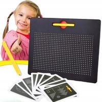 TABLICA MAGNETYCZNA XXL MAGPAD DLA DZIECI EDUKACYJNA 714 KULEK + SZABLONY