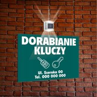 nadruk UV TABLICZKA reklamowa z lampą SZYLD dibond 40x30 DORABIANIE KLUCZY