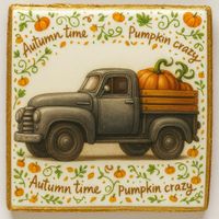 CIASTKO LUKROWANE BLACK OLD TRACK ROZ.XL KWADRAT JESIEŃ RĘCZNIE ROBIONE