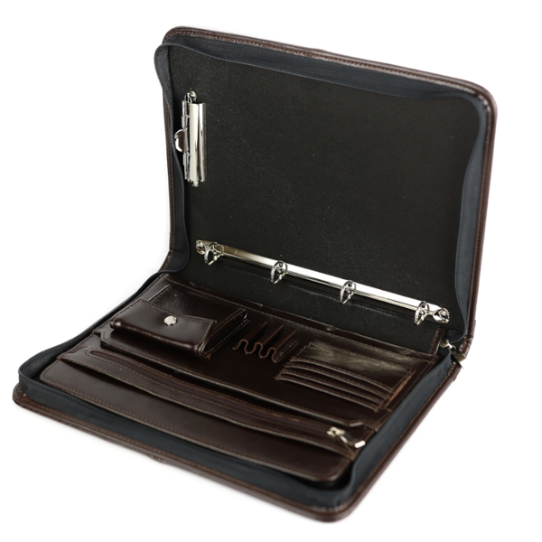 Aktówka skórzana - brąz KEMER zdjęcie 2