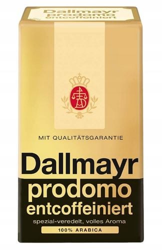 Dallmayr Prodomo Entcof. bezkofeinowa kawa mielona 500g Import z Niemiec na Arena.pl