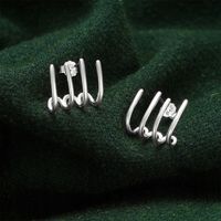 KOLCZYKI Srebrne PRÓBA 925 SREBRO Sztyfty 4 Pazury WKRĘTKI Damskie