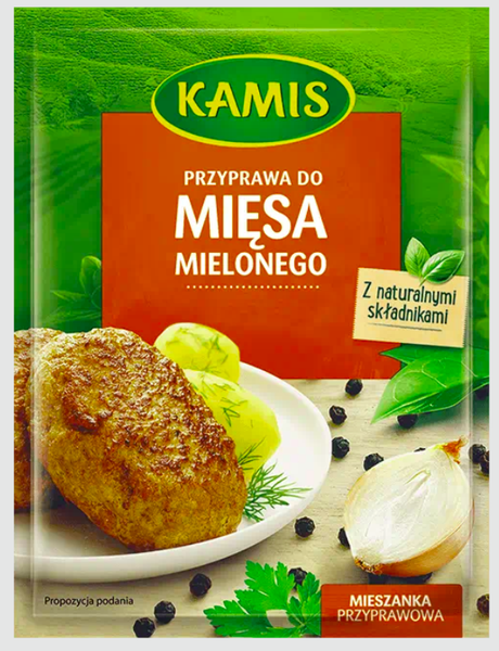 KAMIS PRZYPRAWA DO MIĘSA MIELONEGO 20G zdjęcie 1