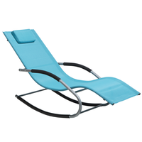 Leżak ogrodowy turkusowy CARANO