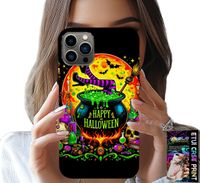 ETUI DO IPHONE 12 PRO MAX - WIEDŹMA KOCIOŁEK RÓŻDŻKA HALLOWEEN SZKŁO