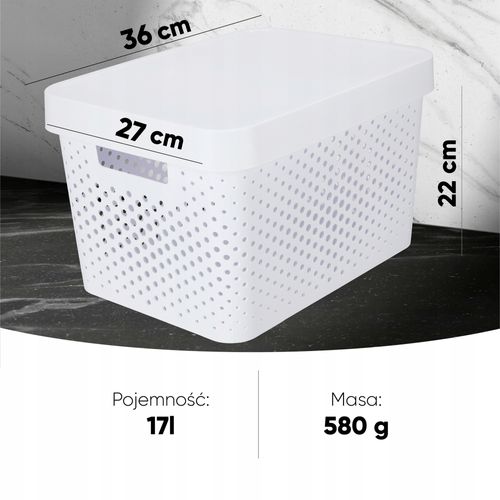 Curver Pojemnik Pudełko Z Pokrywką 17 L Biały na Arena.pl