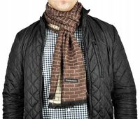 Męski szal cegiełka szalik Ciepły SZALE MĘSKIE