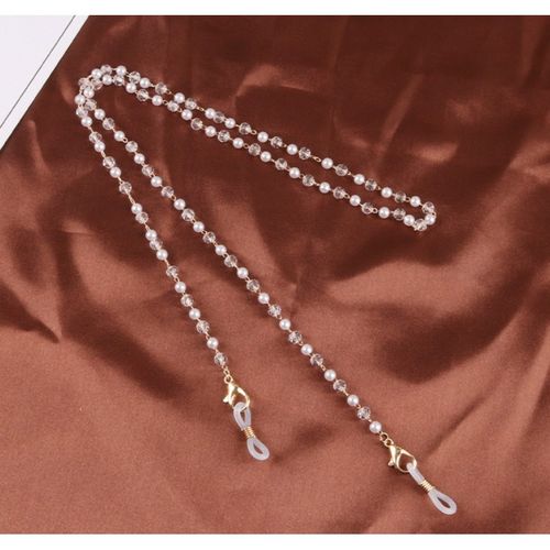 Łańcuszek do okularów białe koraliki LDK14 na Arena.pl