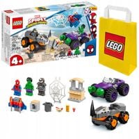 KLOCKI LEGO | MARVEL SPIDEY 10782 HULK KONTRA RHINO STARCIE FIGURKI + TORBA