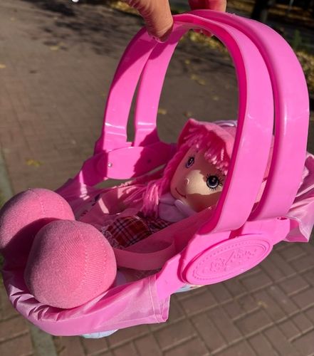 RÓŻOWE NOSIDEŁKO DLA LALEK 37 CM na Arena.pl