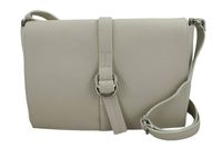 Prostokątna torebka z ozdobną klapką - Beżowa jasna