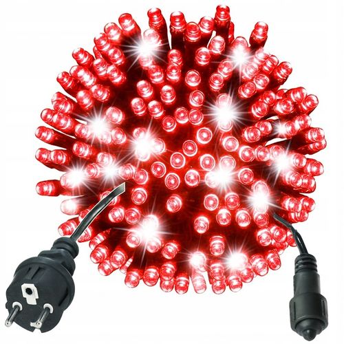 Lampki Choinkowe LED 1000 Czerwone Flash 72m IP44 Zewnętrzne Wewnętrzne na Arena.pl