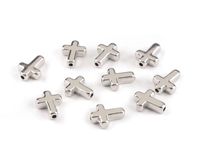 KRZYŻE KRZYŻYKI METALICZNE DEKORACJE HANDMADE DIY SREBRNY 12x15MM 10SZT