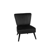 Fotel welurowy czarny VAASA