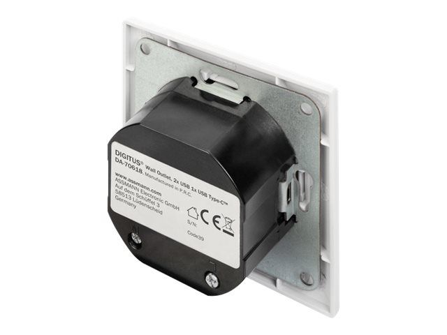 Digitus | Socket with USB A & USB-C Ports, flush mounted zdjęcie 3