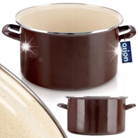 Garnek emaliowany indukcja na indukcję gaz BROWN duży 32 cm 11.5L ORION