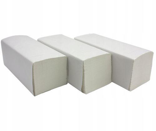 BIAŁE RĘCZNIKI PAPIEROWE SKŁADANE 100% CELULOZA na Arena.pl