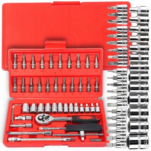 ZESTAW KLUCZY NASADOWYCH KLUCZE NASADOWE 46el TORX WKRĘTAKI IMBUSY na Arena.pl