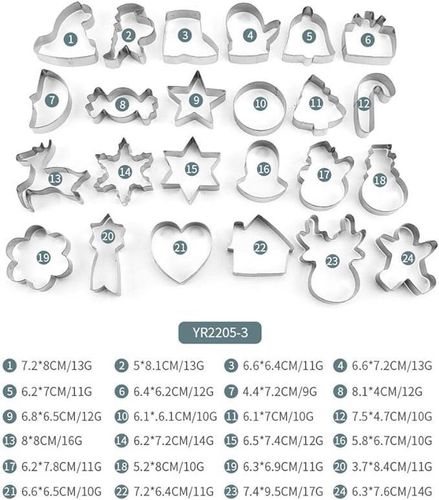 Foremki Wykrawacze do Ciastek Świątecznych 24szt na Arena.pl