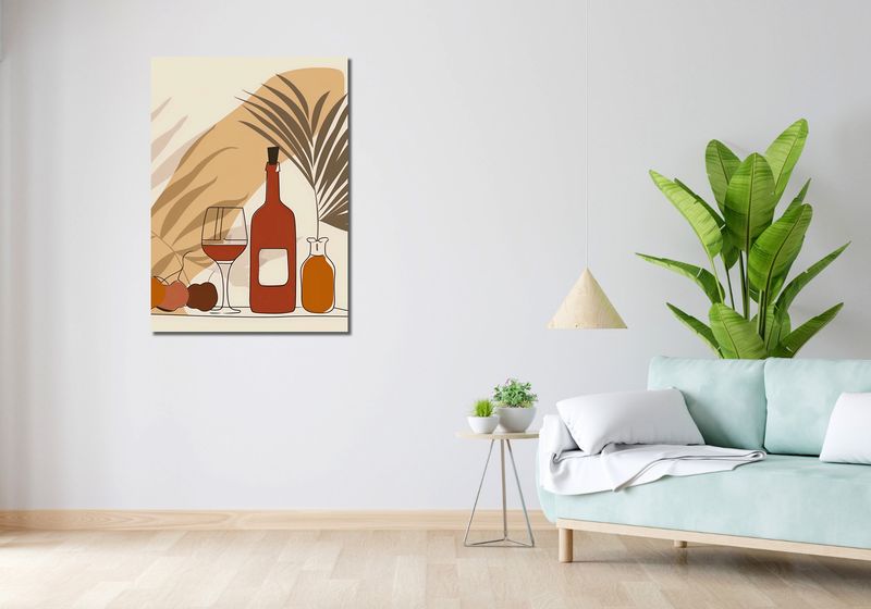 Obraz 70x100cm Winko przy Palmach zdjęcie 2