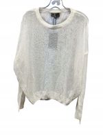 MYMO Sweter damski siatkowy biały Rozmiar m/l