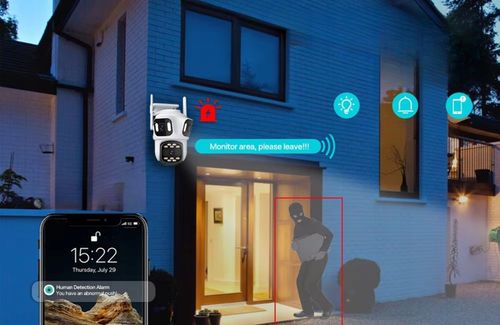POTRÓJNA KAMERA WIFI IP SMART ZEWNĘTRZNA OBROTOWA UHD 8MP ZOOM ICSEE 3w1 na Arena.pl