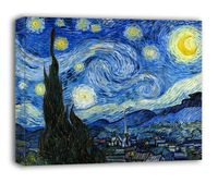 Gwiaździsta noc - Vincent van Gogh - obraz na płótnie 50x40 cm