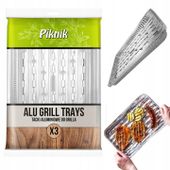 DUŻE TACKI DO GRILLA ALUMINIOWE PATERY JEDNORAZOWE tacka mocna grill 30 szt