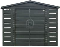 Domek schowek ogro 2x3m + 2xwiata 0,5x3m brama blachodachówka rynny PLG235