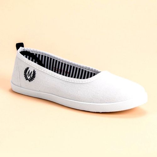 Białe Tekstylne Baleriny r.40 na Arena.pl