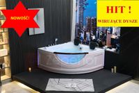 Wirujące dysze Wanna z hydromasażem narożna 150cmx150cm SOPLE LEDowe HIT!