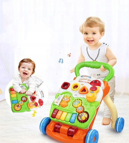 CHODZIK PCHACZ JEŹDZIK DLA DZIECI EDUKACYJNY INTERAKTYWNY PIANINKO STOLIK na Arena.pl
