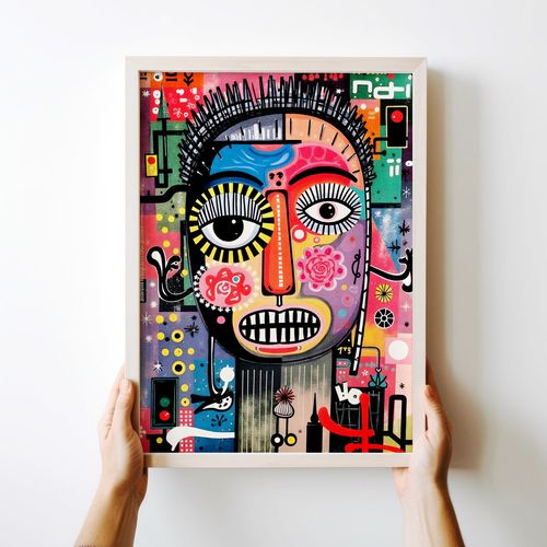 Plakat portret abstrakcja 21x29,7 cm A4 na Arena.pl