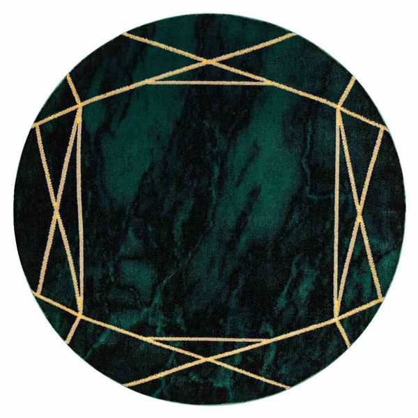 RUG/LU/ESTEMA/MARBLE2/BOTTLEGREEN+GOLD/R120 zdjęcie 1