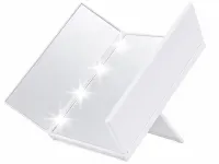 Lusterko składane z podstawką kosmetyczne do makijażu podświetlane led