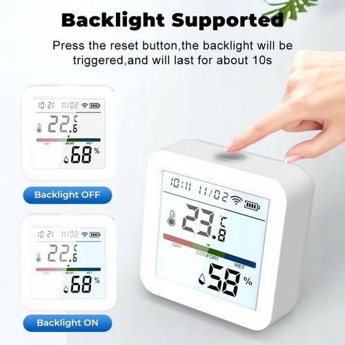 Termometr Czujnik Temperatury Wilgotności i Zegar TUYA SMART LIFE WIFI LCD na Arena.pl