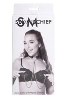sportsheets sm amor collar with nipple jewelry