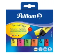 Zakreślacz w etui, 6 kolorów