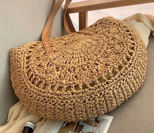 Klasyczna Torebka Torba Okrągła Słomiana Na Zakupy na Arena.pl