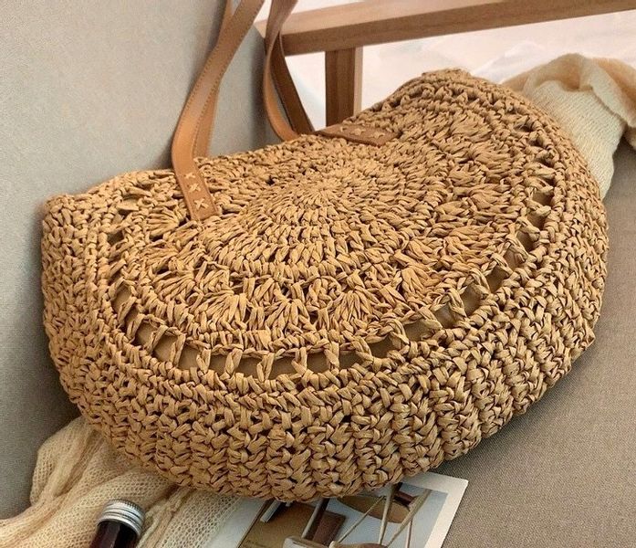 Klasyczna Torebka Torba Okrągła Słomiana Na Zakupy zdjęcie 8