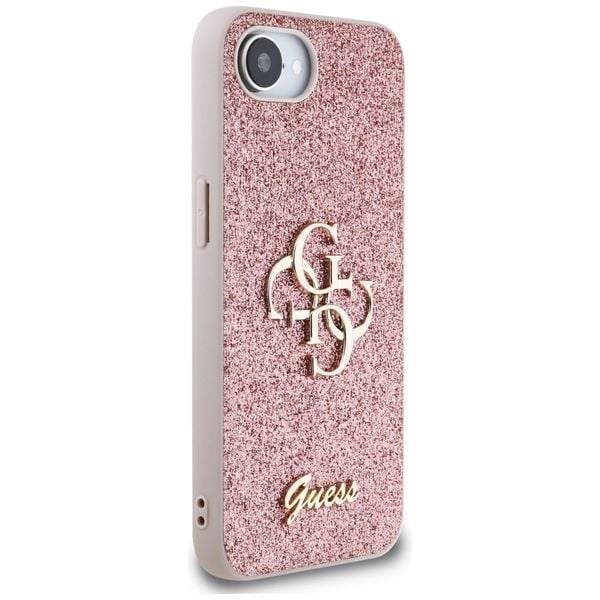 Etui Guess Fixed Glitter Big 4G do iPhone 16e różowy zdjęcie 4