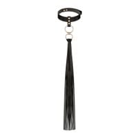 rosy gold   collar with flogger   black