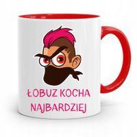 Kubek Czerwony Prezent Dla Chłopaka Faceta Łobuz Z Nadrukiem Ze Zdjęciem