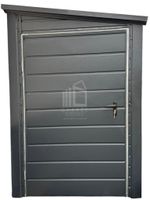 Schowek domek ogrodowy 1,4x4m 2x Drzwi antarcyt - dach spad w bok ID874