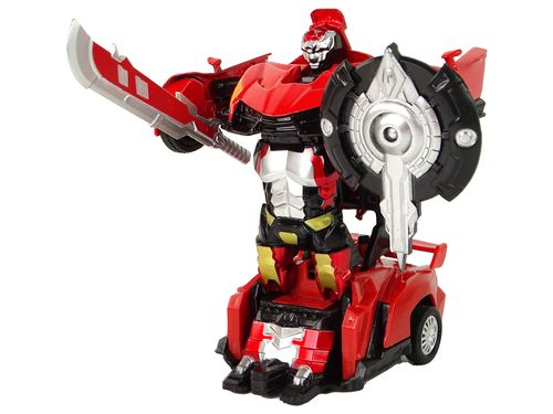Zestaw 2w1 Auto Robot Transformers Czerwony Pomarańczowy na Arena.pl