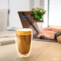 Kubek szklanka termiczna 450ml do kawy napojów Wessper 450ml podwójne dno