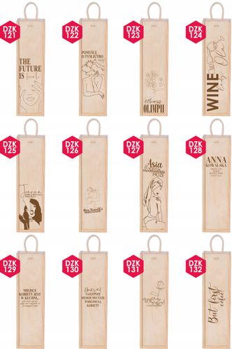 Skrzynka na wino grawer super prezent DZIEŃ KOBIET twój napis na Arena.pl